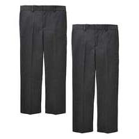 Boys Pack of Two Trousers Generous Fit