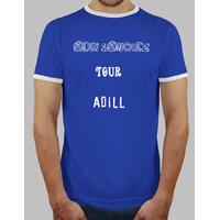 boy, retro style, royal blue and white