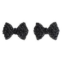 Bowknot Full Diamond Stud Earrings