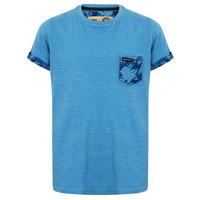 Boys K-Akamu T-Shirt with Printed Chest Pocket in Swedish Blue  Tokyo Laundry Kids