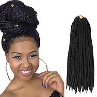 Box Braids Twist Braids Natural Black Hair Braids 24Inch Kanekalon 90g Synthetic Hair Extensions