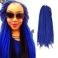box braids twist braids blue hair braids 24inch kanekalon 90g syntheti ...