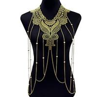 Body Jewelry Body Chain Alloy Fashion Gold Bohemia Europe Lace Unique Necklace/pendant Bikini Harness Beach