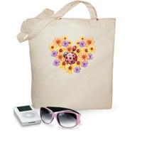 bouquet of flowers, 100 cotton cloth bag