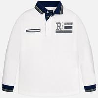 boy long sleeve polo shirt with applique and print mayoral