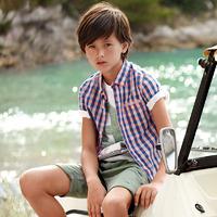 boy short sleeve check shirts mayoral