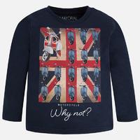 Boy t-shirt with print and long sleeves Mayoral