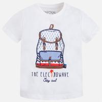 Boy short sleeve t-shirt backpack applique Mayoral