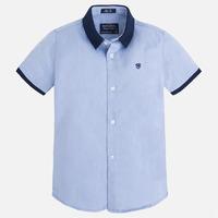 Boy short sleeve shirt with contrast collar and cuffs Mayoral