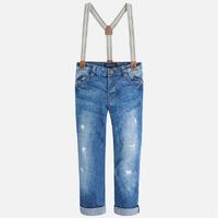 Boy denim trousers with suspenders Mayoral