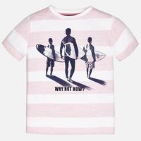 Boy striped surf print short sleeve t-shirt Mayoral