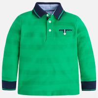 Boy long sleeve polo with contrast cuffs and collar Mayoral