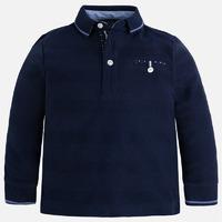 Boy long sleeve polo with contrast cuffs and collar Mayoral