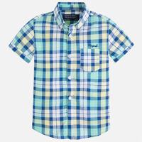 Boy short sleeve check shirt with pocket Mayoral