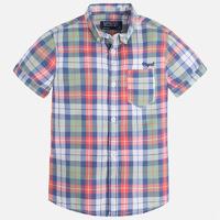 Boy short sleeve check shirt with pocket Mayoral