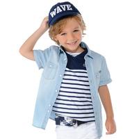 Boy short sleeve denim shirt with rolled sleeves Mayoral