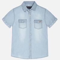 Boy short sleeve denim shirt with pockets Mayoral