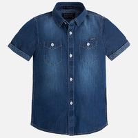 Boy short sleeve denim shirt with rolled sleeves Mayoral