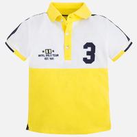 boy short sleeve polo with twill applique mayoral