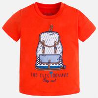 boy short sleeve t shirt backpack applique mayoral