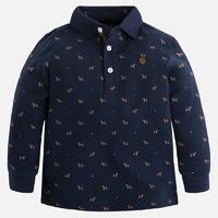 Boy long sleeve patterned polo shirt Mayoral