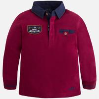 Boy long sleeve polo shirt with embroidered details Mayoral