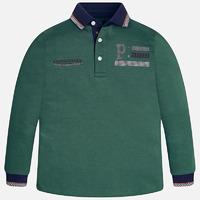 Boy long sleeve polo shirt with applique and print Mayoral