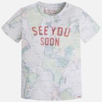 boy short sleeve t shirt map print mayoral