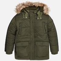 boy coat with faux fur on hood mayoral