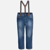 boy long denim trousers with suspenders mayoral