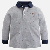 Boy long sleeve patterned polo shirt Mayoral