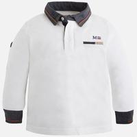 Boy plain long sleeve polo shirt Mayoral