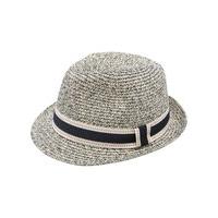 Boys Kite and Cosmic blue and cream woven trilby hat - Natural