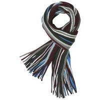 Boys stripe pattern design tassel trim knitted winter scarf - Multicolour