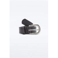 Boyfriend Black and Silver Leather Belt, BLACK