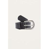 Boyfriend Black and Silver Leather Belt, BLACK