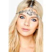 Boutique Vintage Embellished Head Chain - silver