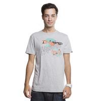 Booze, Birds & Fast Cars T-Shirt // Grey MÃ?ÂªlÃ?Â©e 100% cotton