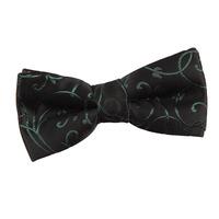 Boy\'s Swirl Black & Green Bow Tie