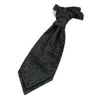 boys swirl black green scrunchie cravat