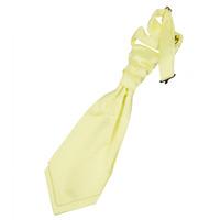 Boy\'s Plain Pale Yellow Satin Scrunchie Cravat