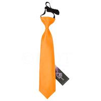 Boy\'s Plain Fluorescent Orange Satin Pre-Tied Tie (2-7 years)