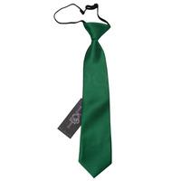 Boy\'s Plain Emerald Green Satin Pre-Tied Tie (2-7 years)