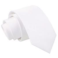 boys plain white satin tie 8 years