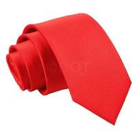 Boy\'s Plain Red Satin Tie (8+ years)