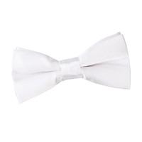 Boy\'s Plain White Satin Bow Tie
