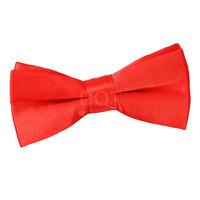 Boy\'s Plain Red Satin Bow Tie