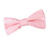 boys plain baby pink satin bow tie