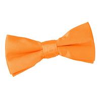 Boy\'s Plain Fluorescent Orange Satin Bow Tie