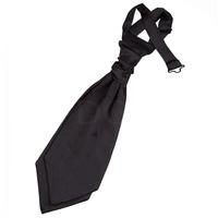 boys plain black satin scrunchie cravat